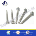 China supplier carbon steel zinc plated hex flange head screw